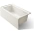 Kohler Underscore 60" Acrylic Soaking Bathtub for Three Wall Alcove Installation with Right Drain, Integral Apron and Flange - Overflow Not Included Biscuit
