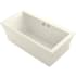 Kohler Stargaze 72" Free Standing Acrylic Air Tub with Center Drain, Overflow, and Fluted Shroud Biscuit