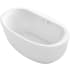 Kohler Sunstruck 66" Free Standing Acrylic Air Tub with Center Drain, Overflow, and Fluted Shroud White