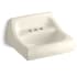 Kohler Kingston 16" Wall Mounted Bathroom Sink with 3 Holes Drilled and Overflow Almond