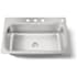Kohler Verse 33" x 22" Single Basin Drop In Kitchen Sink With Four Faucet Holes Stainless Steel