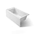 Kohler Underscore 60" X 30" Alcove Soaking Bathtub with Integral Apron, Integral Flange, and Left-Hand Drain White