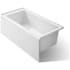Kohler Underscore 60" Soaking Bathtub for Three Wall Alcove Installation with Right Drain and 68 Gallon Water Capacity White