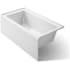 Kohler Underscore 60" Soaking Bathtub for Three Wall Alcove Installation with Left Drain and 68 Gallon Water Capacity White