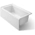 Kohler Underscore 60" Soaking Bathtub for Three Wall Alcove Installation with Right Drain White