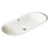 Kohler Iron Plains 33" Oval Cast Iron Drop-In or Undermount Bathroom Sink Biscuit