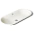 Kohler Iron Plains 33" Oval Undermount, Drop In, or Vessel Bathroom Sink with Overflow Biscuit
