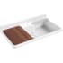 Kohler Farmstead 45" Drop In or Wall Mounted Single Basin Cast Iron Kitchen Sink White