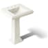 Kohler Memoirs Classic 24" Fireclay Pedestal Bathroom Sink with 8" Widespread Faucet Holes Biscuit