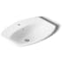 Kohler Cimarron 20-3/8" Drop In Bathroom Sink with 1 Hole Drilled and Overflow White