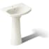 Kohler Cimarron 22-3//4" Pedestal Lavatory Sink with One Hole Drilled and Overflow Biscuit