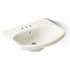 Kohler Cimarron 21" Pedestal Bathroom Sink with 3 Holes Drilled and Overflow Biscuit