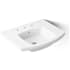 Kohler Kelston 24" Rectangular Vitreous China Pedestal Bathroom Sink with Overflow and 3 Faucet Holes at 8" Centers White