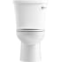 Kohler Kingston 1.28 GPF Two Piece Elongated Toilet with Right Hand Lever - Less Seat White