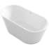 Kohler Evok 66" Free Standing Acrylic Soaking Tub with Center Drain, Toe-Tap Drain Assembly, and Slotted Overflow White