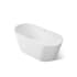 Kohler Evok 66" Free Standing Acrylic Soaking Tub with Center Drain, Toe-Tap Drain Assembly, and Slotted Overflow White
