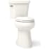 Kohler Highline Tall 1.28 GPF Two Piece Elongated Extra Tall Height (2" higher than Comfort Height) Toilet with Left Hand Lever - Less Seat Biscuit