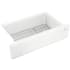Kohler Cairn 34" Undermount Single Bowl Farmhouse Neoroc Granite Composite Kitchen Sink with Two-Piece Sink Rack and Towel Hook Matte White