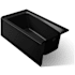 Kohler Irvine 60" x 32" Alcove Bath with Right Hand Drain Black Black