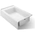 Kohler Entity 60" Three Wall Alcove Acrylic Soaking Tub with Right Hand Drain Location and Overflow White