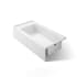 Kohler Entity 60" x 30" Three Wall Alcove Acrylic Soaking Tub with Right Drain White