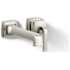 Kohler Riff 1.2 GPM Wall Mounted Widespread Bathroom Faucet Vibrant Polished Nickel