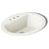 Kohler Bryant 20-1/8" Oval Vitreous China Drop In Bathroom Sink with Overflow and 3 Faucet Holes at 4" Centers Biscuit