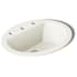 Kohler Bryant 20-1/8" Oval Vitreous China Drop In Bathroom Sink with Overflow and 3 Faucets Holes at 8" Centers Biscuit