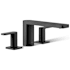Kohler Parallel Deck Mounted Roman Tub Filler Matte Black