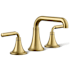 Kohler Tone 1.2 GPM Widespread Bathroom Faucet Vibrant Brushed Moderne Brass
