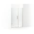 Kohler Composed 71-3/4" High x 46-3/4" Wide Pivot Frameless Shower Door with Clear Glass Anodized Brushed Nickel