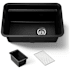 Kohler Cairn 27-1/2" Undermount Single Bowl Neoroc Granite Composite Utility Sink with Wash Bin and Utility Rack Matte Black