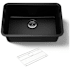 Kohler Cairn 27-1/2" Undermount Single Bowl Neoroc Granite Composite Kitchen Sink with Bottom Sink Rack Matte Black