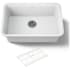 Kohler Cairn 27-1/2" Undermount Single Bowl Neoroc Granite Composite Kitchen Sink with Bottom Sink Rack Matte White