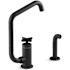 Kohler Billet 1.5 GPM Single Hole Kitchen Faucet - Includes Side Spray and Two Function Aerator Matte Black