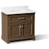 Kohler Charlemont 36" Free Standing Vanity Set with Cabinet and Stone Composite Vanity Top Draper Oak