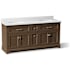 Kohler Charlemont 72" Free Standing Vanity Set with Cabinet and Quartz Vanity Top Draper Oak