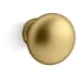 Kohler Malin by Studio McGee 1-1/8 Inch Mushroom Cabinet Knob Vibrant Brushed Moderne Brass
