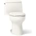Kohler Santa Rosa One-Piece Compact Elongated 1.28 GPF Toilet with Revolution 360 Swirl Flushing Technology Biscuit