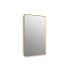 Kohler Essential 24" W x 36" H Transitional Rectangular Metal Framed Bathroom Wall Mirror Moderne Brushed Gold
