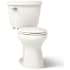 Kohler Cimarron 1.6 GPF Two Piece Elongated Chair Height Toilet with Left Hand Lever - Less Seat Biscuit