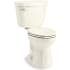 Kohler Cimarron 1.6 GPF Two Piece Elongated Toilet with Left Hand Lever and CleanCoat Technology - Less Seat Biscuit