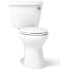 Kohler Cimarron 1.6 GPF Two Piece Elongated Chair Height Toilet with Right Hand Lever - Less Seat White