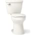 Kohler Cimarron 1.28 GPF Two Piece Elongated Toilet with Left Hand Lever - Less Seat Biscuit
