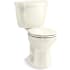 Kohler Cimarron 1.6 GPF Two Piece Round Toilet with Left Hand Lever - Less Seat Biscuit