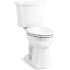 Kohler Kelston 1.28 GPF Two Piece Elongated Chair Height Toilet with Right Hand Lever - Less Seat White