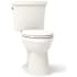 Kohler Kelston 1.28 GPF Two Piece Elongated Chair Height Toilet with Left Hand Lever - Less Seat Biscuit