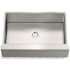 Kohler Strive 32-1/2" Farmhouse Single Basin Stainless Steel Kitchen Sink with Basin Rack Stainless Steel