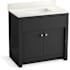 Kohler Alouette 37" Free Standing Single Basin Vanity Set with Cabinet and Quartz Vanity Top Dark Warm Grey