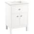 Kohler Beauxline 24" Free Standing Single Basin Vanity Set with Cabinet, and Quartz Vanity Top White